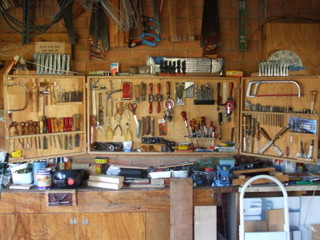 Main tool cupboard - open