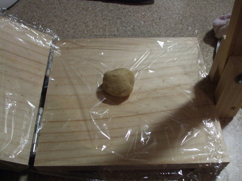 Dough ball in place