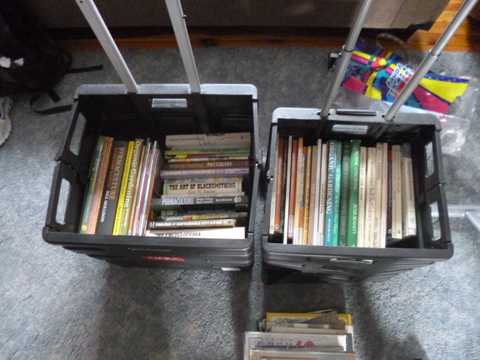 Books in Trolley ready for Transport