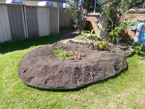 Soil mounded up