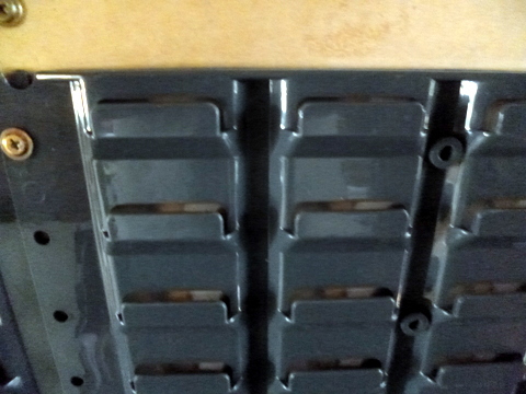 Close-up of backing plate