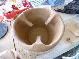 Pot supports in and finished off