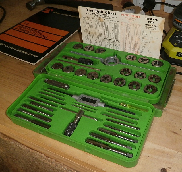 A Tap and Die Set (in this case, mine!)