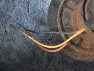 Wires - Black = Earth; Yellow = low; Orange = high