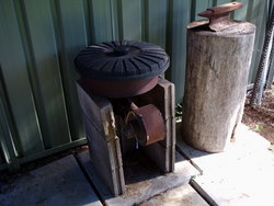 Forge and anvil (with protective cover)