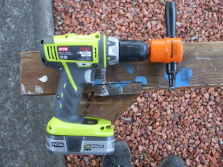 The Nibbler fitted into my battery drill