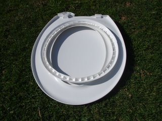 The rim fitted to the bottom of the toilet seat