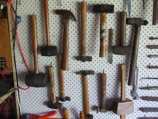 A selection of hammers