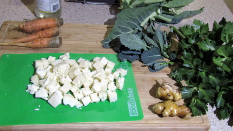 Home made paneer and fresh veg for dinner!